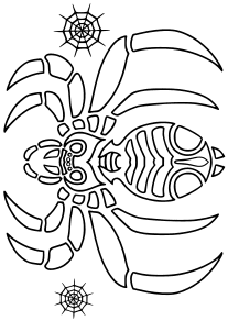 Spider free coloring pages for kids