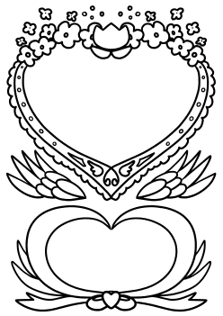 Heart and Flower Letter free coloring pages for kids
