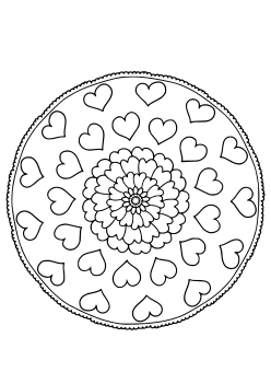 Mandala31Heart coloring pages for kindergarten and preschool kids activity free