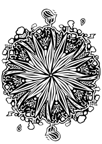 のマンダラ59尖った人でもの塗り絵