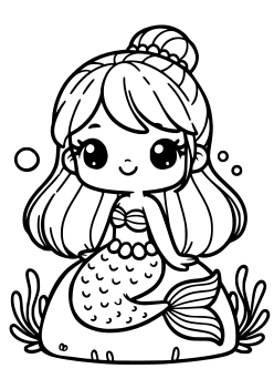 Mermaid 10 coloring pages for kindergarten and preschool kids activity free