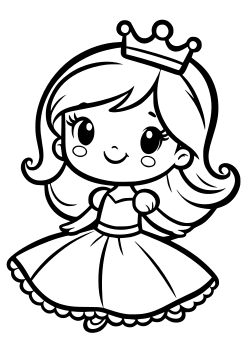 Princess 3 coloring pages for kindergarten and preschool kids activity free