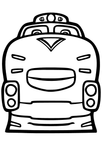 Kodama Railway free coloring pages for kids