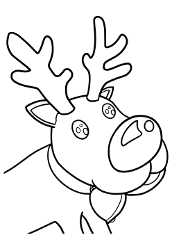 Reindeer2 free coloring pages for kids