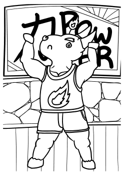 Powerfull Buffalo free coloring pages for kids