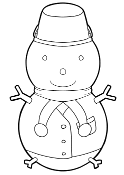 Snowman2 free coloring pages for kids
