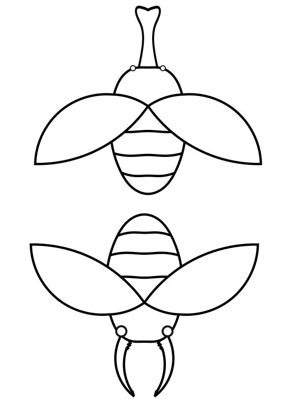 虫の無料塗り絵一覧