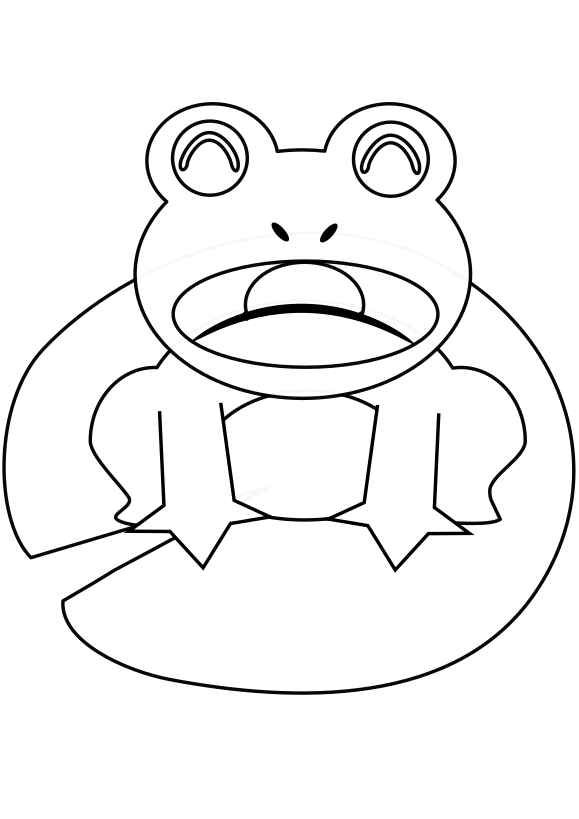 Frog free coloring pages for kids