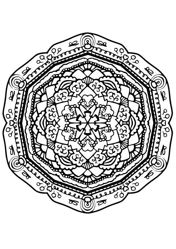 Mandala61 free coloring pages for kids