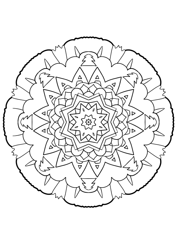 Mandala22 free coloring pages for kids