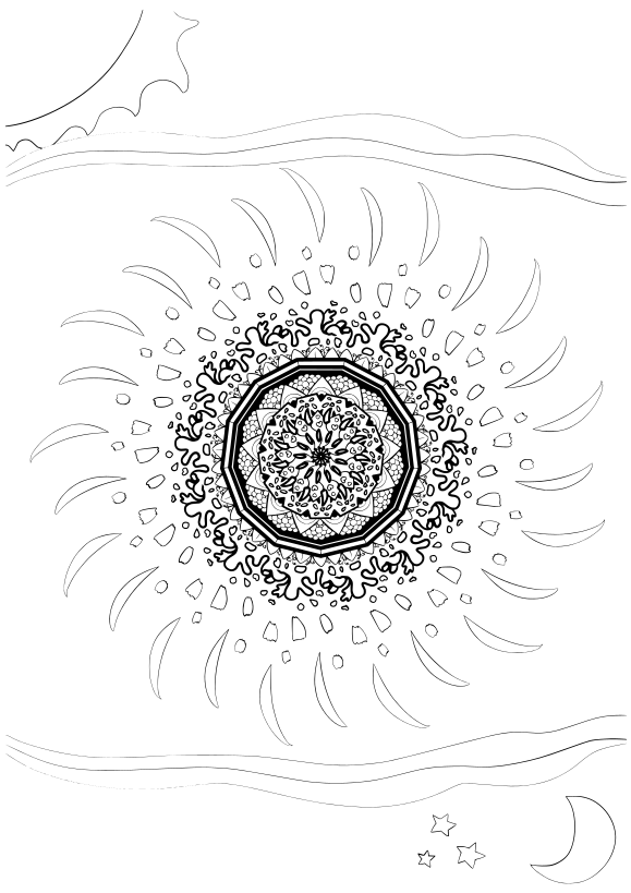 Mandala24 free coloring pages for kids