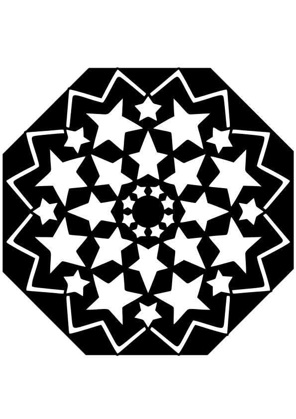 Star mandala 38-2 free coloring pages for kids