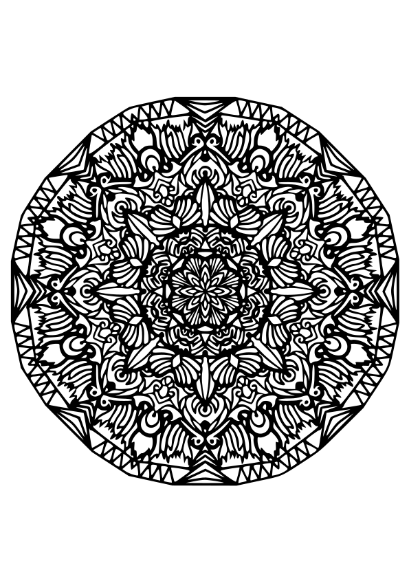 Mandala64 free coloring pages for kids