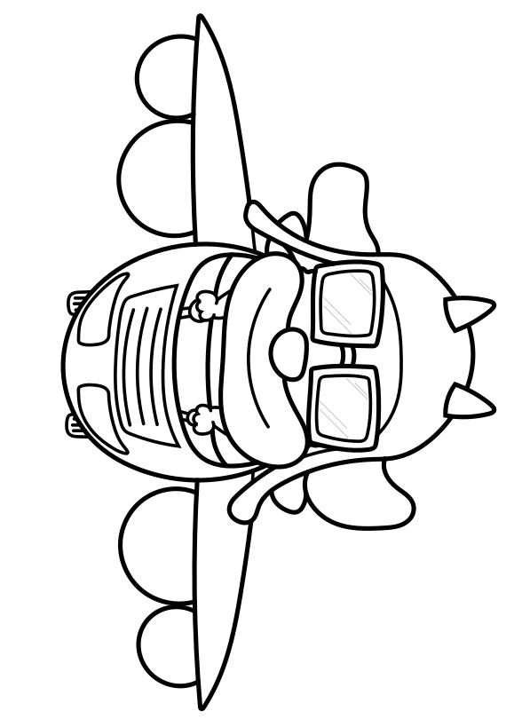 Pilot Dog free coloring pages for kids