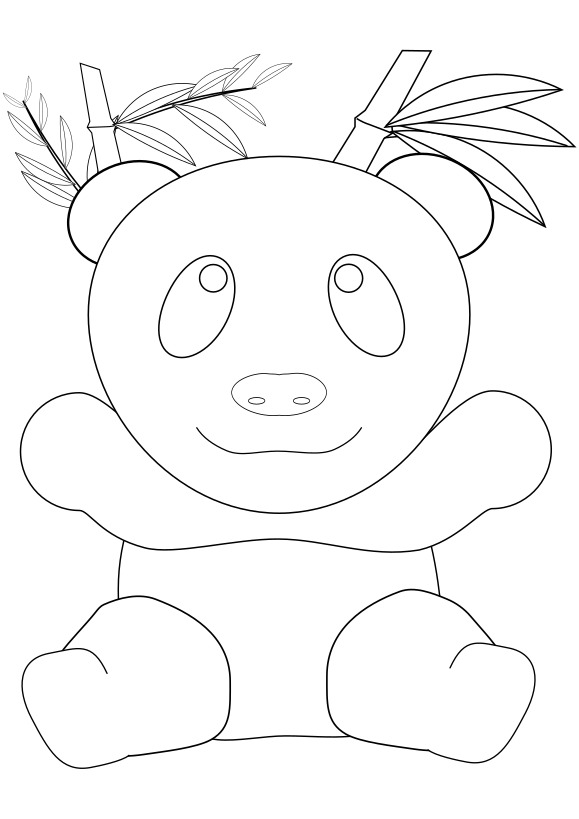 パンダ 塗り絵 無料 - 動物・カテゴリー ｜ぬりえワールド