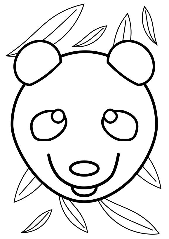 パンダ2 塗り絵 無料 - 動物・カテゴリー ｜ぬりえワールド