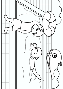 The pool free coloring pages for kids