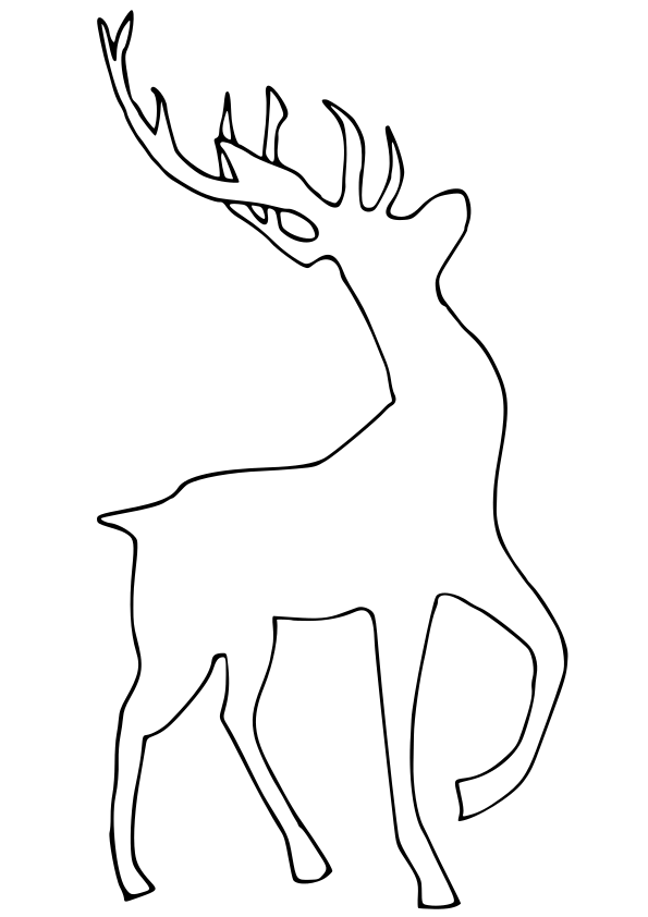 Reindeer11 free coloring pages for kids
