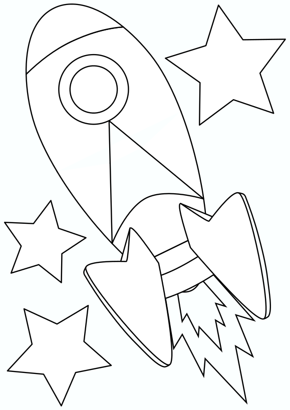 rocket free coloring pages for kids