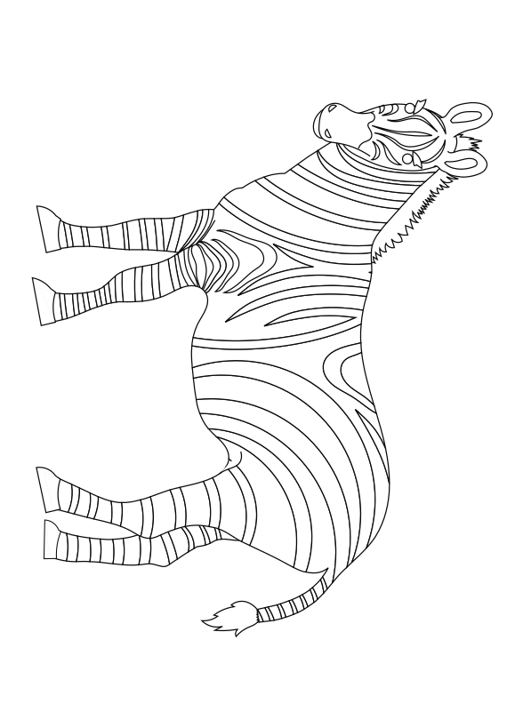 zebra free coloring pages for kids