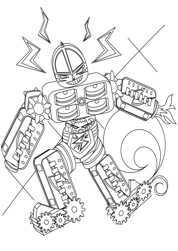Sinkerizer Robo free coloring pages for kids