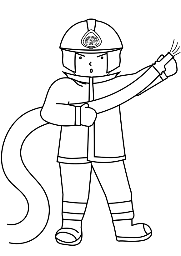 Firefighter free coloring pages for kids