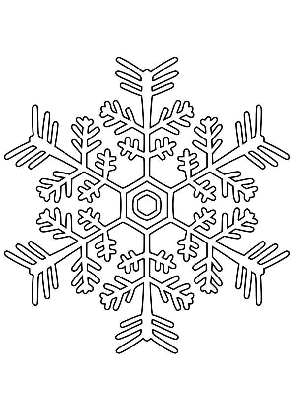 Snow crystal2 free coloring pages for kids