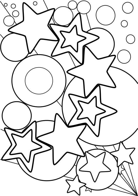 星4 塗り絵 無料 - 宇宙・カテゴリー ｜ぬりえワールド