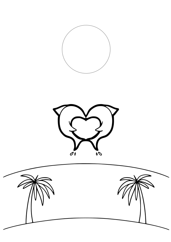 Sunset View free coloring pages for kids
