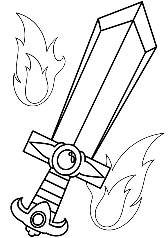 Sword 1 free coloring pages for kids