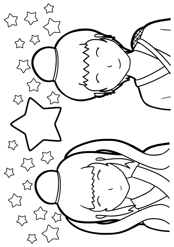 Tanabata Star Festival free coloring pages for kids
