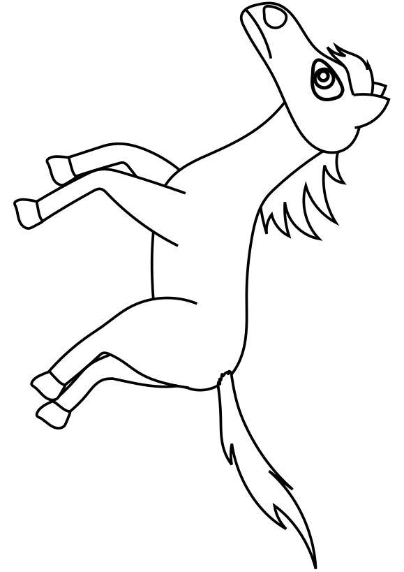 Horse free coloring pages for kids