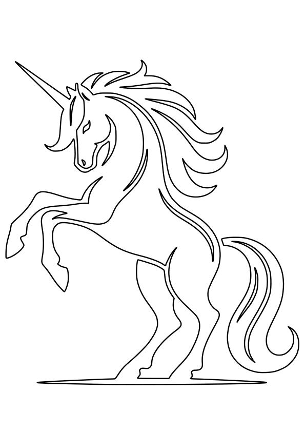 Unicorn 6 free coloring pages for kids