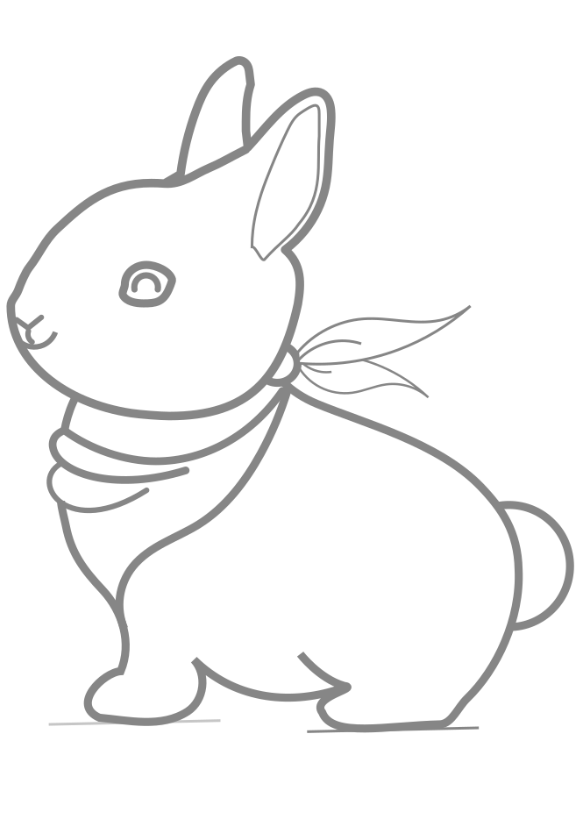 Rabbit 1 free coloring pages for kids