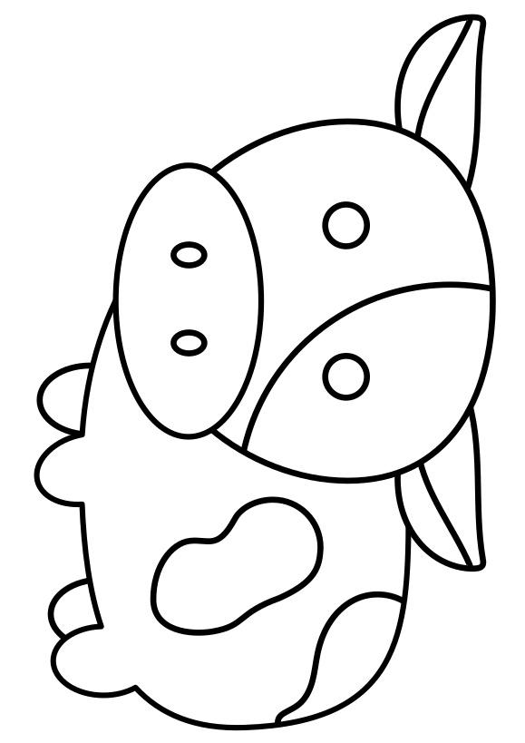 Cow free coloring pages for kids
