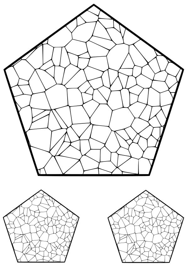 ボロノイ図5角形の塗り絵です