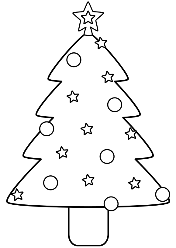 Christmas tree without letter
 free coloring pages for kids