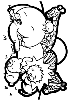 幼稚園や保育園でも無料で楽しめる動物塗り絵